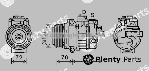 Prasco BWK486 — Compressor, air conditioning