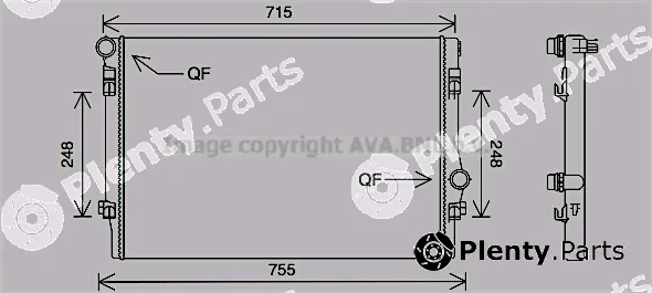 Prasco VNA2336 — Radiator, engine cooling