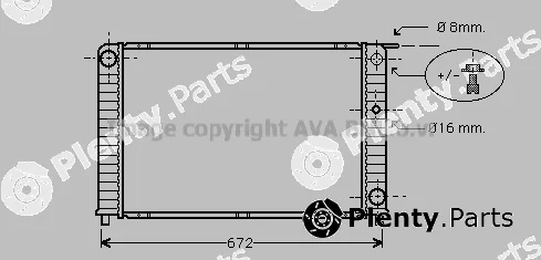Prasco VO2088 — Radiator, engine cooling