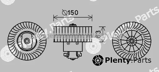Prasco BW8488 — Electric Motor, interior blower