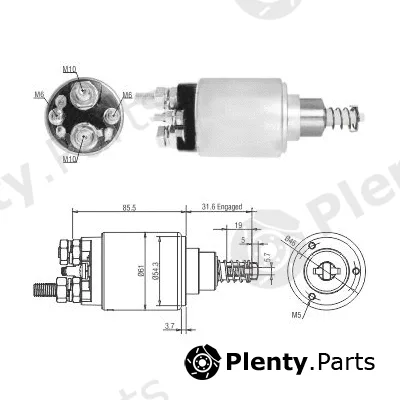 Hoffer 46275 — Solenoid Switch, starter