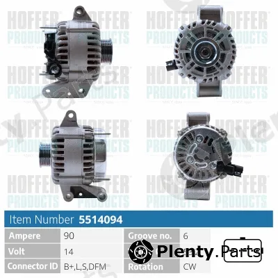 Hoffer H5514094 — Alternator