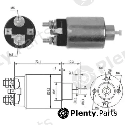 Hoffer 46095 — Solenoid Switch, starter