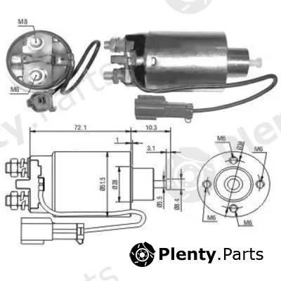 Hoffer 46038 — Solenoid Switch, starter