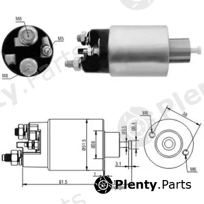 Hoffer 46100 — Solenoid Switch, starter