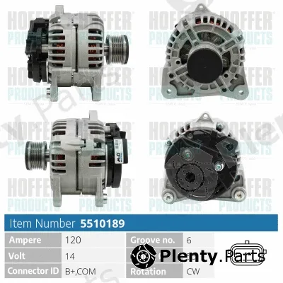 Hoffer H5510189P — Alternator