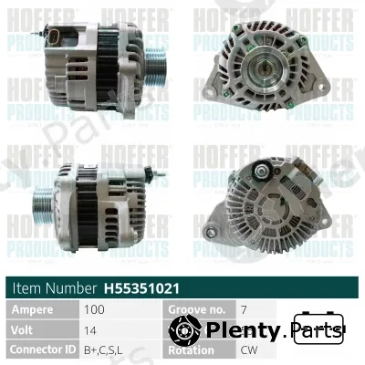 Hoffer H55351021 — Alternator