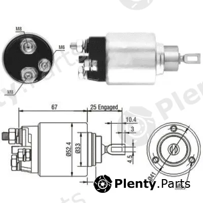 Hoffer 46151 — Solenoid Switch, starter