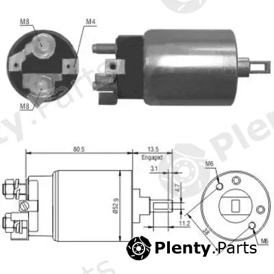 Hoffer 46098 — Solenoid Switch, starter