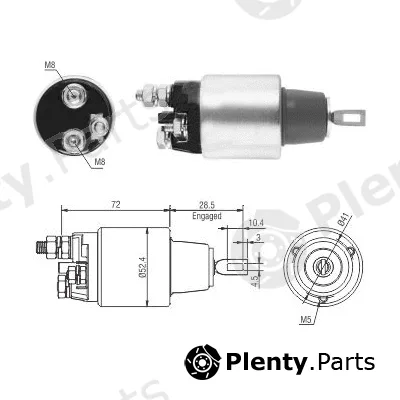 Hoffer 46286 — Solenoid Switch, starter