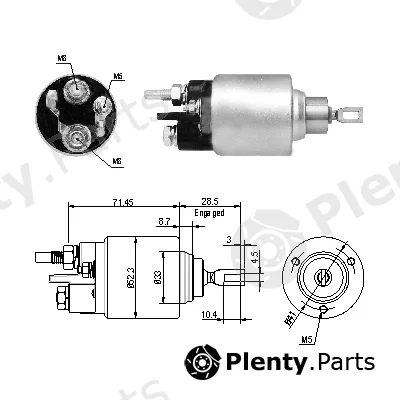 Hoffer 46264 — Solenoid Switch, starter