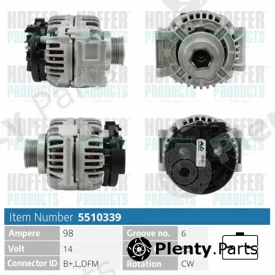 Hoffer H5510339 — Alternator