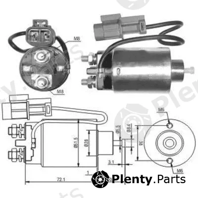 Hoffer 46180 — Solenoid Switch, starter