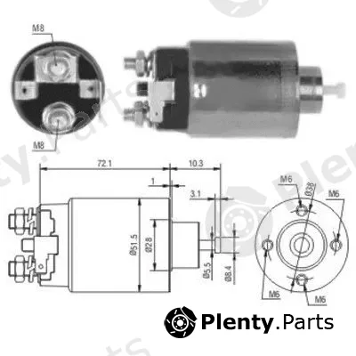 Hoffer 46124 — Solenoid Switch, starter