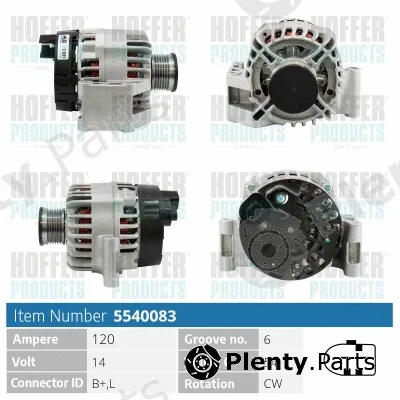 Hoffer H5540083 — Alternator