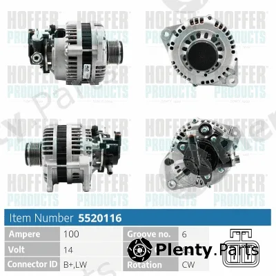 Hoffer H5520116 — Alternator