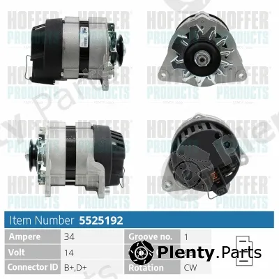 Hoffer H5525192 — Alternator