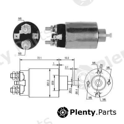 Hoffer 46297 — Solenoid Switch, starter