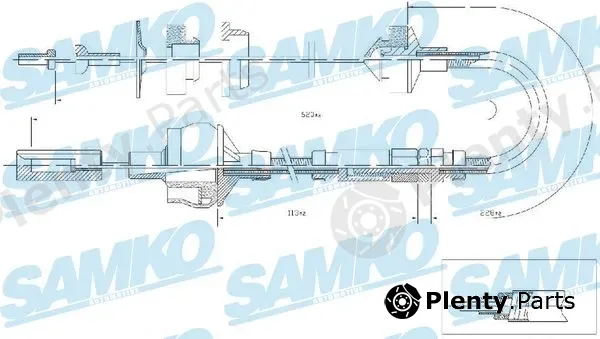 Samko C0012C — Cable Pull, clutch control