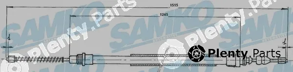 Samko C0726B — Cable Pull, parking brake