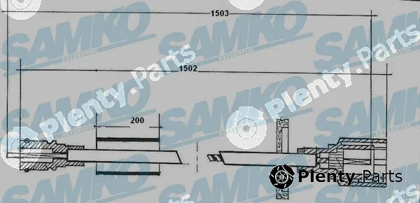 Samko C0053SP — Speedometer Cable