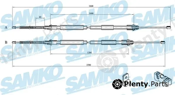 Samko C0269B — Cable Pull, parking brake