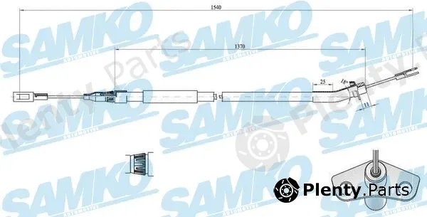Samko C0442B — Cable Pull, parking brake