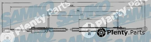 Samko C0524B — Cable Pull, parking brake