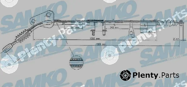 Samko C0376B — Cable Pull, parking brake