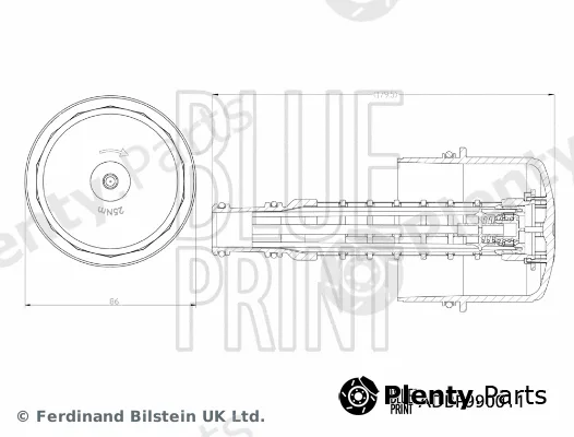 Blue Print ADBP990011 — Cap, oil filter housing