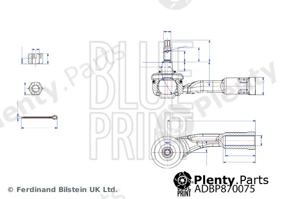 Blue Print ADBP870075 — Tie Rod End