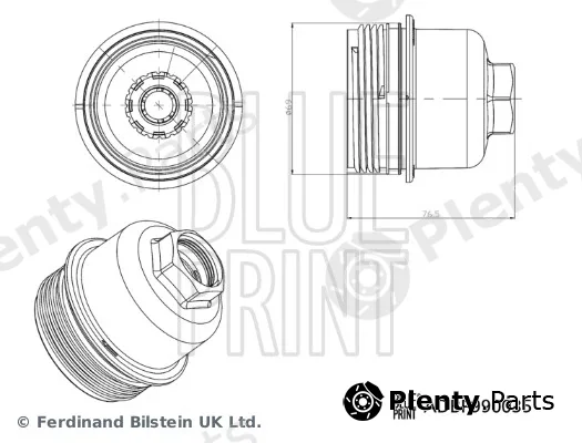 Blue Print ADBP990035 — Cap, oil filter housing