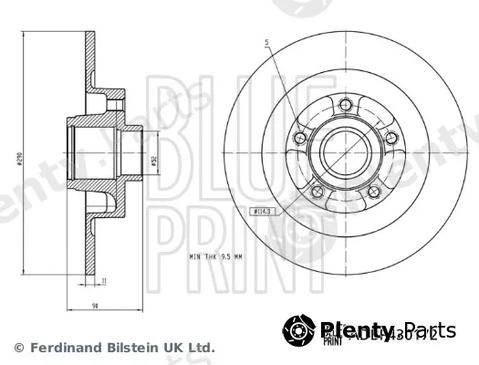 Blue Print ADBP430172 — Brake Disc