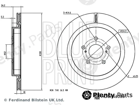 Blue Print ADBP430051 — Brake Disc