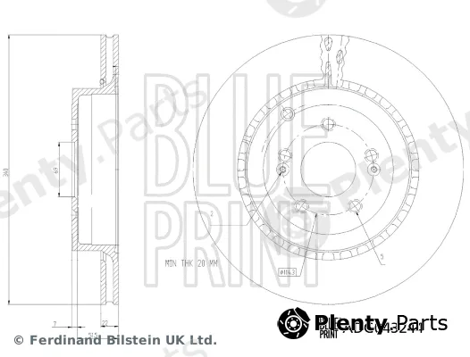 Blue Print ADG043244 — Brake Disc