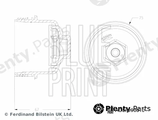 Blue Print ADBP990010 — Cap, oil filter housing Blue Print Solution