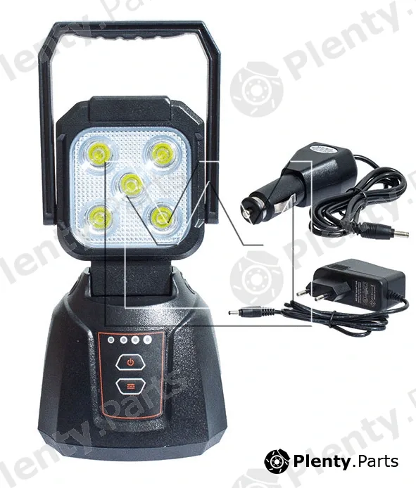 Monark 098174022 — Worklight 7,4V, 5 Epistar High Power LED's, 15W, 1200 lumens (raw)