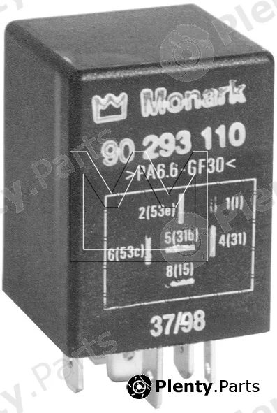 Monark 090293110 — Relay, wipe/wash interval