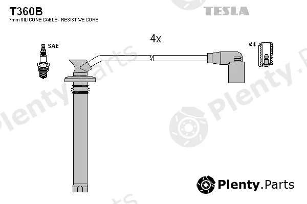 Tesla T360B — Ignition Cable Kit