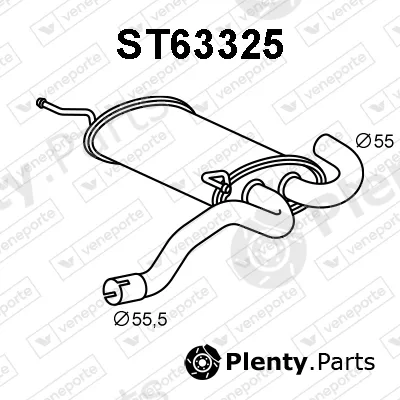 Veneporte ST63325 — Centre Muffler