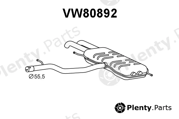 Veneporte VW80892 — Rear Muffler