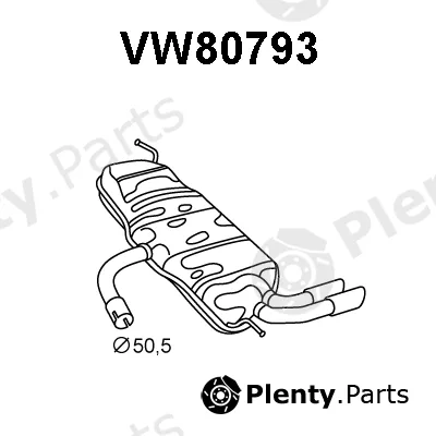 Veneporte VW80793 — Rear Muffler