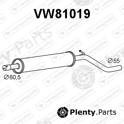 Veneporte VW81019 — Front Muffler