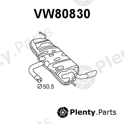 Veneporte VW80830 — Rear Muffler