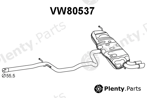 Veneporte VW80537 — Rear Muffler