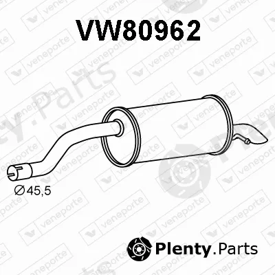 Veneporte VW80962 — Rear Muffler