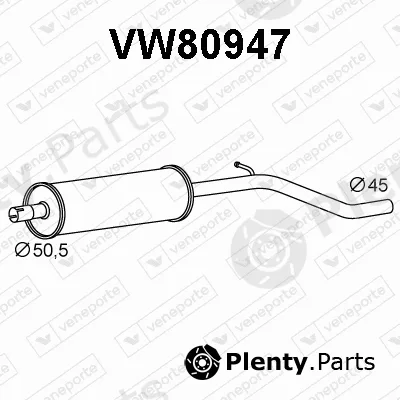 Veneporte VW80947 — Front Muffler