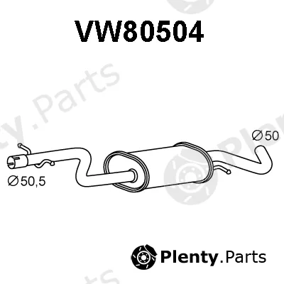 Veneporte VW80504 — Front Muffler