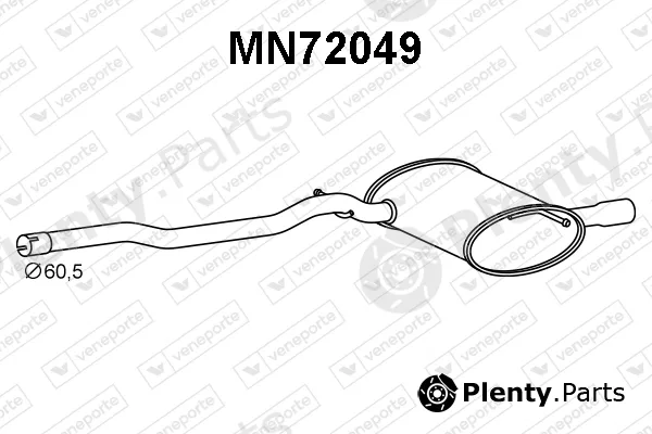 Veneporte MN72049 — Rear Muffler