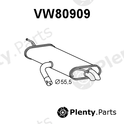 Veneporte VW80909 — Rear Muffler